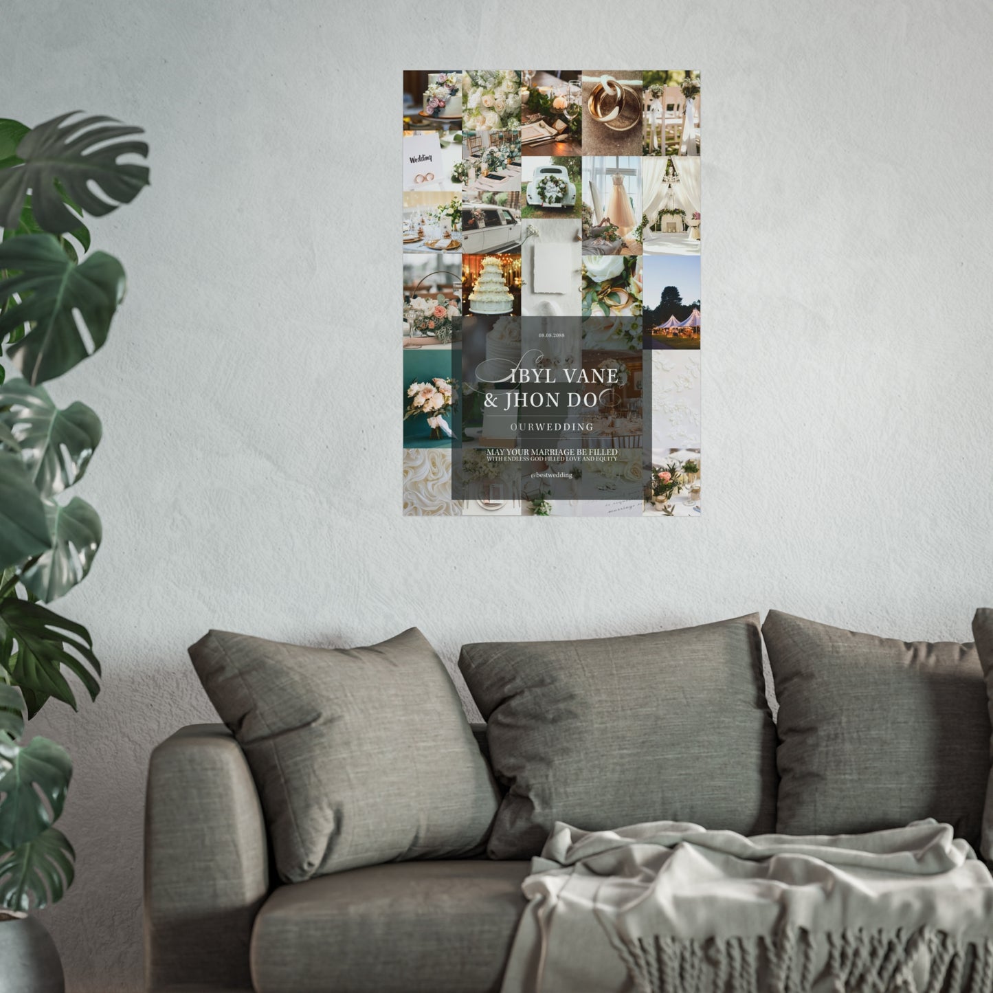 Elegant Wedding Mood Board Posters - Fine Art Home Decor, Wedding Inspiration Wall Art, Customizable Prints, Bridal Shower Gift, [...]