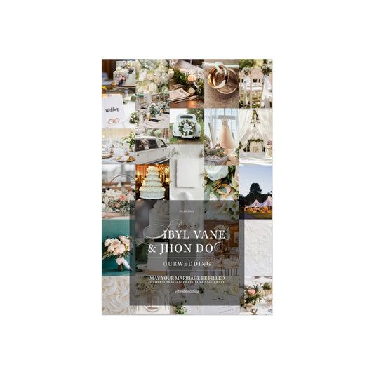 Elegant Wedding Mood Board Posters - Fine Art Home Decor, Wedding Inspiration Wall Art, Customizable Prints, Bridal Shower Gift, [...]