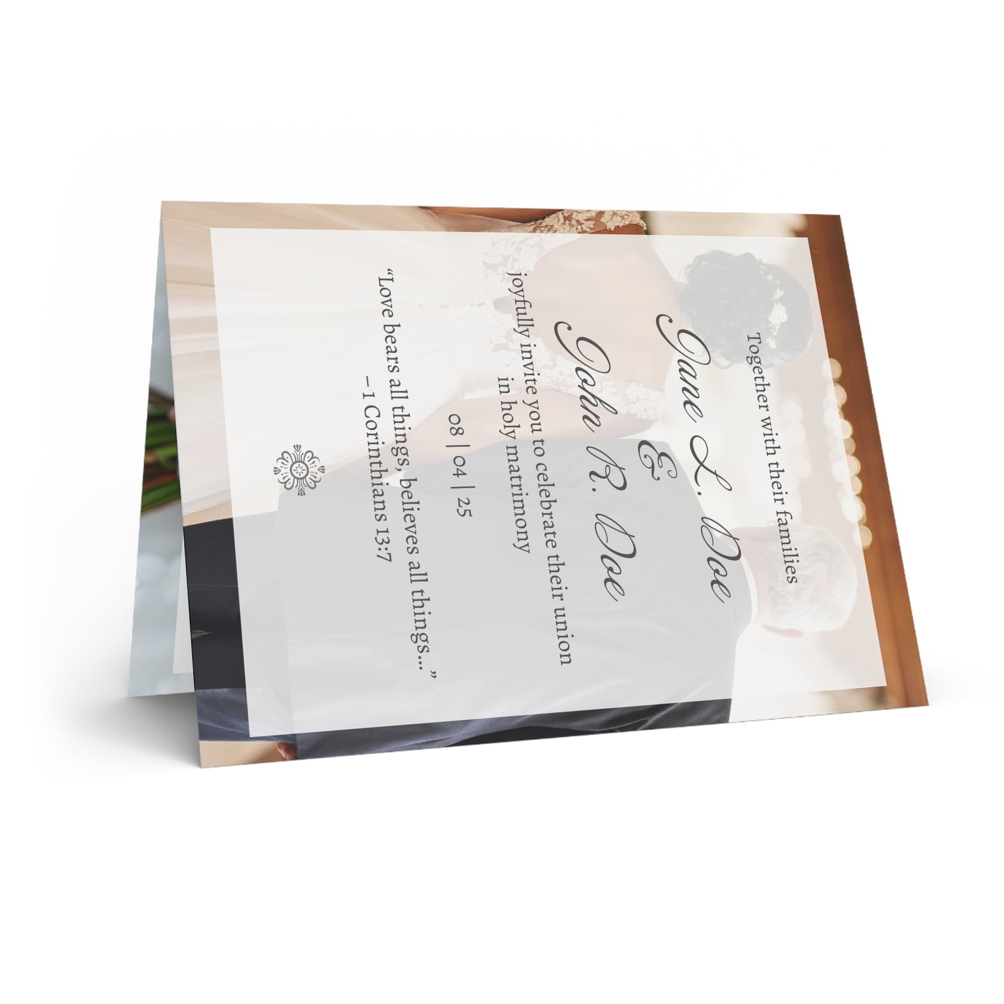 Elegant Wedding Greeting Cards, Personalized Invitations, Love Notes, Anniversary Cards, Religious Celebration Cards