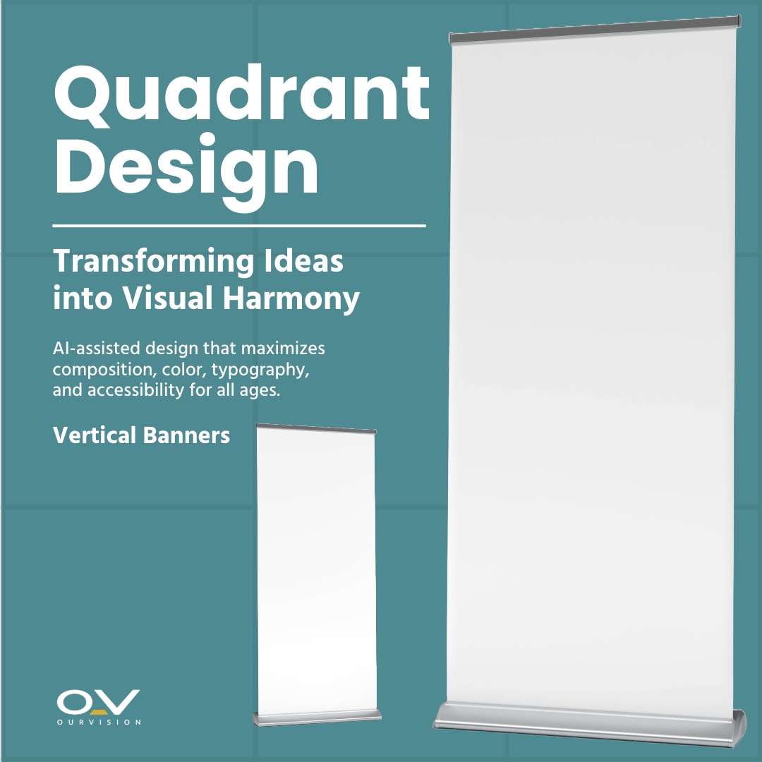 Quadrant Design | Accessible Vertical Banner Template - Budget to Brand Mastery